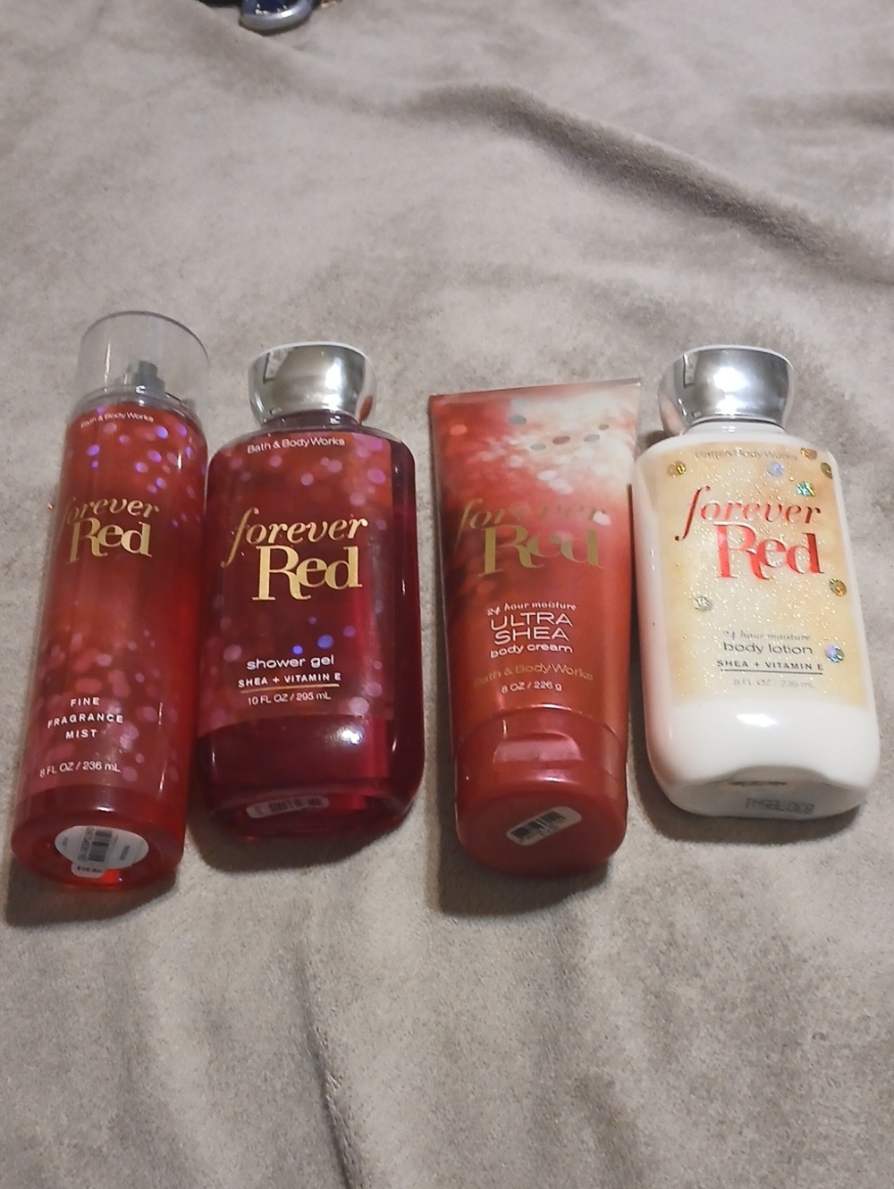 Bath & Body Works Forever Red Lotion & Mist Duo - Red, White, Gold